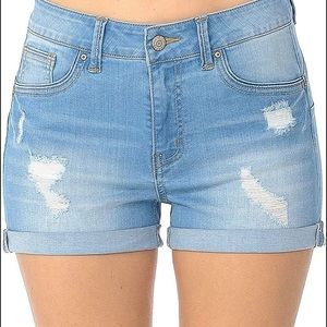Light Wash Jean Shorts